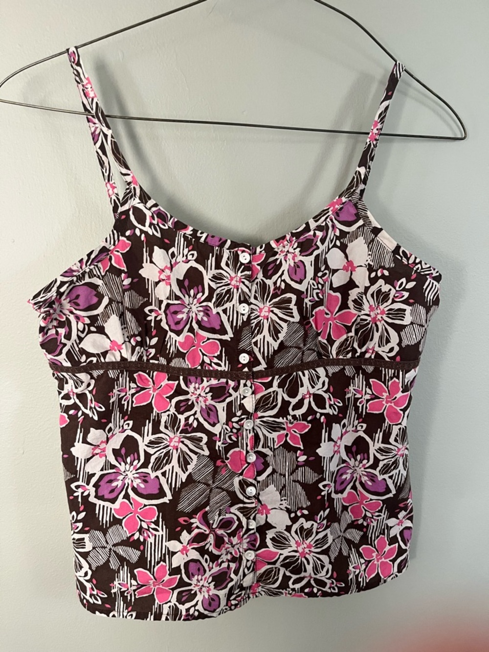 Eddie Bauer Floral Spaghetti-Strap Tank-top